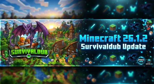 SurvivalDub se actualiza a Minecraft 26.1.2: Novedades y mejoras técnicas de "Tiny Takeover"
