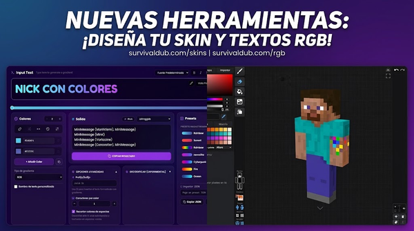 🎨 Dos herramientas nuevas en la web: Editor de Skins 3D y Generador de Texto RGB
